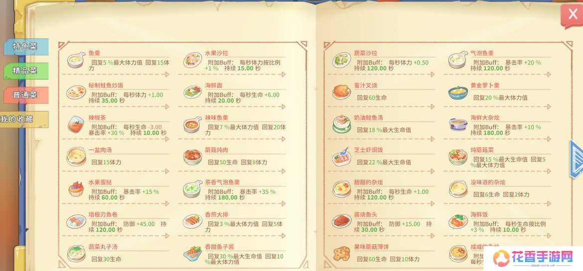 波西亚时光食谱配方大全