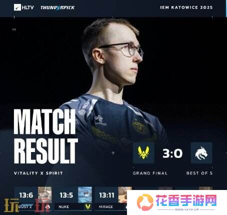 iem卡托维兹2025总决赛结束！Vitality横扫Spirit夺冠