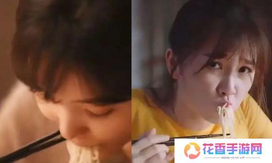 同样表演吃面条，28岁章若楠与29岁虞书欣对比，差距一下子就出来了