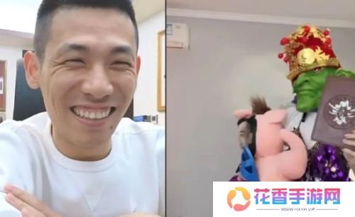 旭旭宝宝连麦搞怪女主播，现场装扮哥布林玩梗，头套一摘网友不淡定了